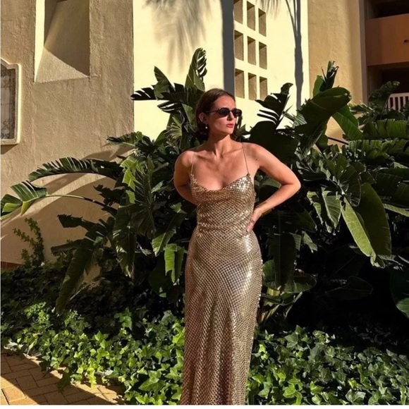 Zara MESH SLIP DRESS - Picture 2 of 15